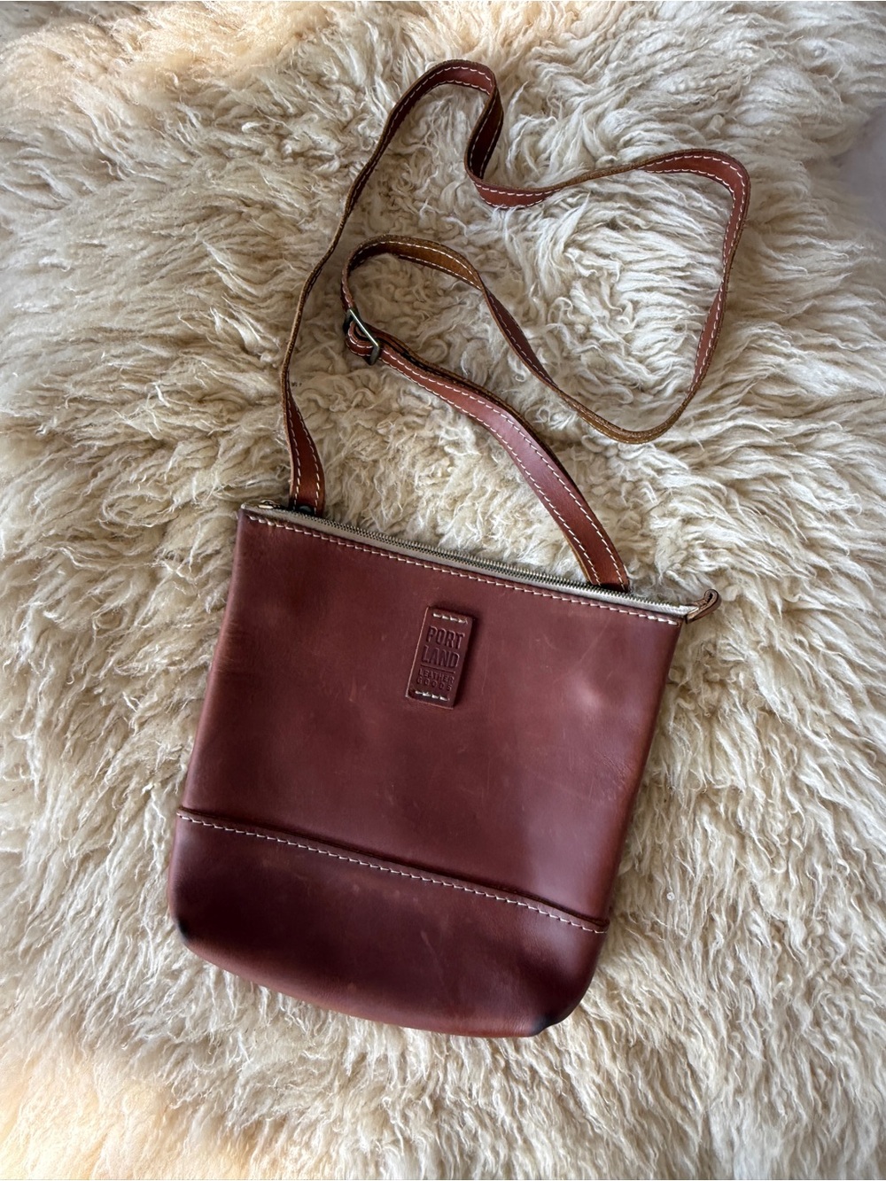Portland Leather Festival Crossbody Bag